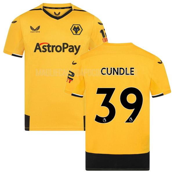 maglietta wolverhampton wanderers cundle home 2022-23